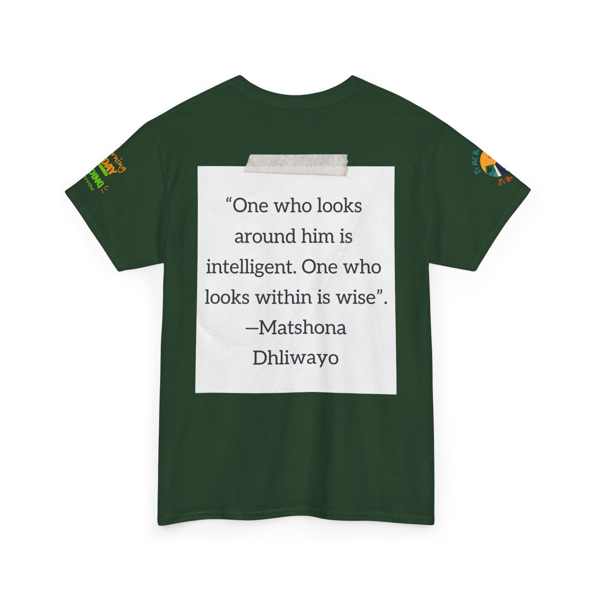 Spiritual Meditation Tee — Lotus Yoga Shirt with 'One who looks within is wise' Quote