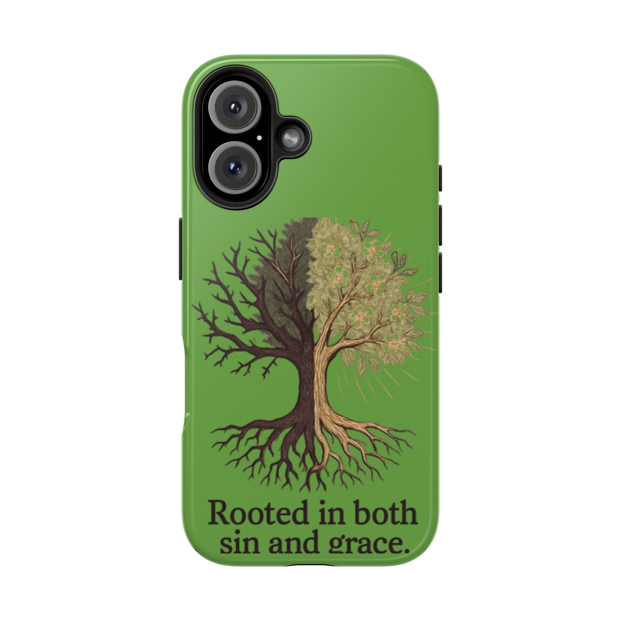 Rooted in Both Sin and Grace Tough Phone Case — Tree of Life Christian Phone Cover