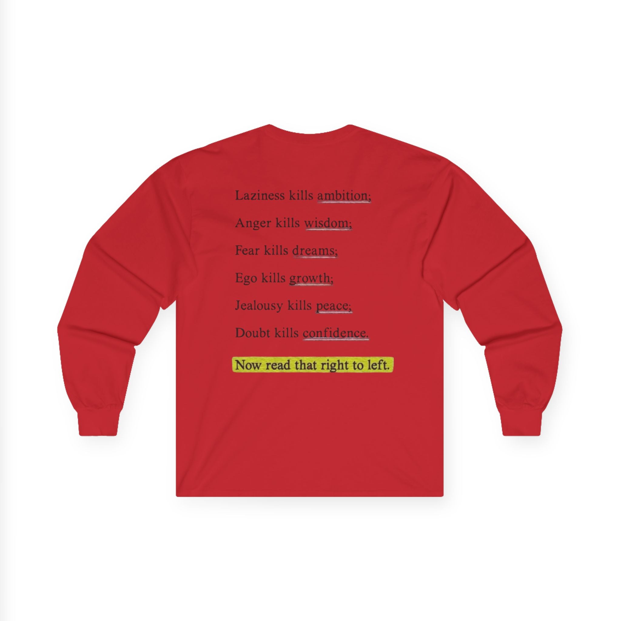 Long Sleeve Tee — "Keep Going: Infinite Progress" Motivational Shirt