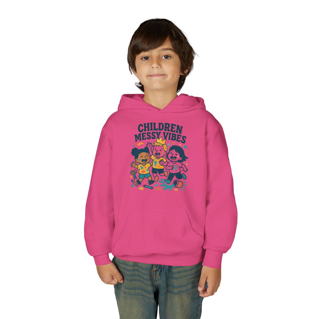 Youth Hoodie — "Children Messy Vibes" Graphic Hoodie (Back: "Profection is Overrated if It Is Not a Mess I'm not impressed")