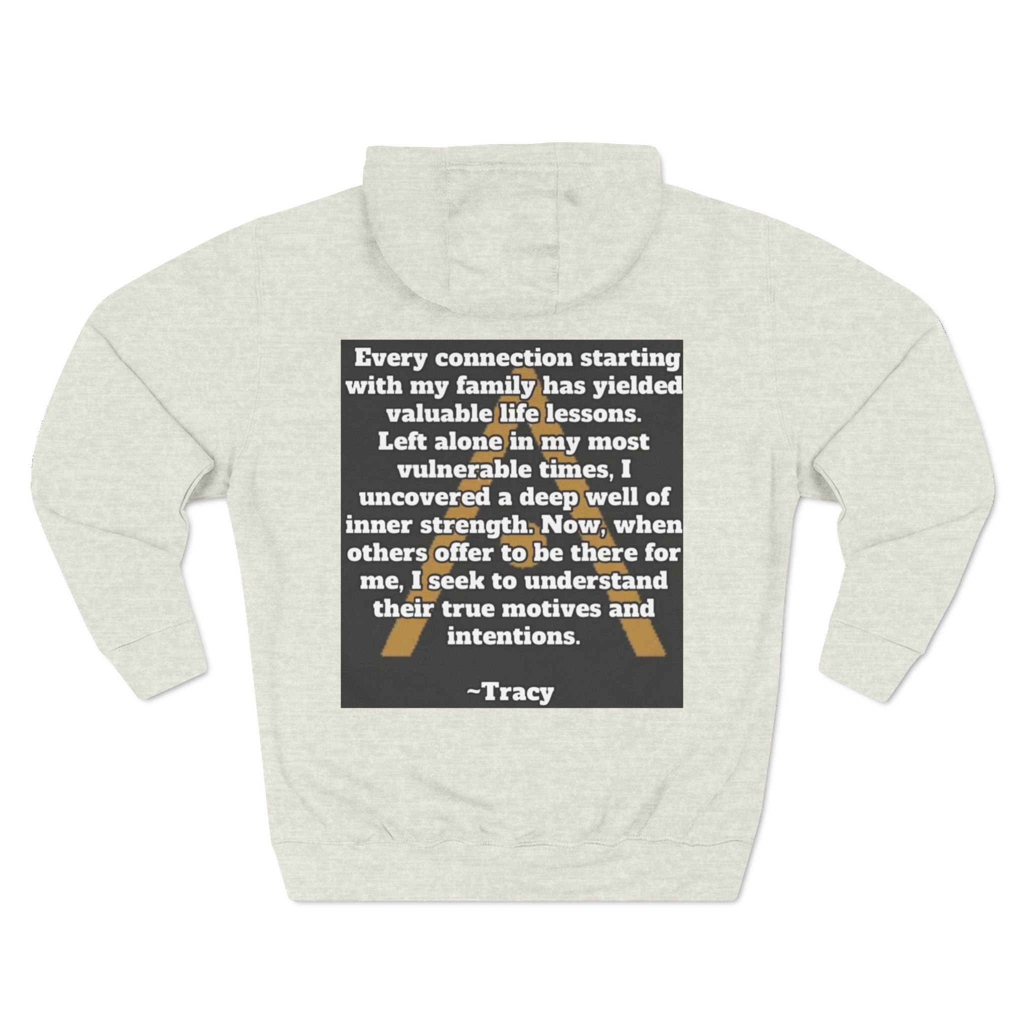 An inspiring comfy Fleece Hoodie — Three-Panel Pullover