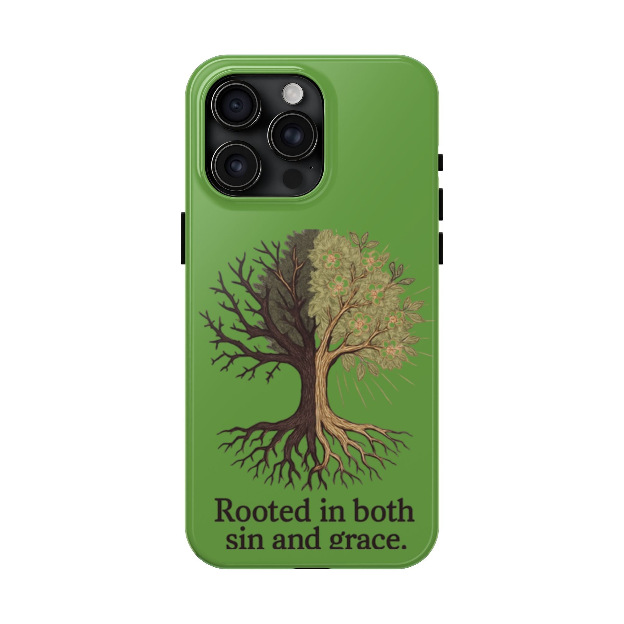 Rooted in Both Sin and Grace Tough Phone Case — Tree of Life Christian Phone Cover
