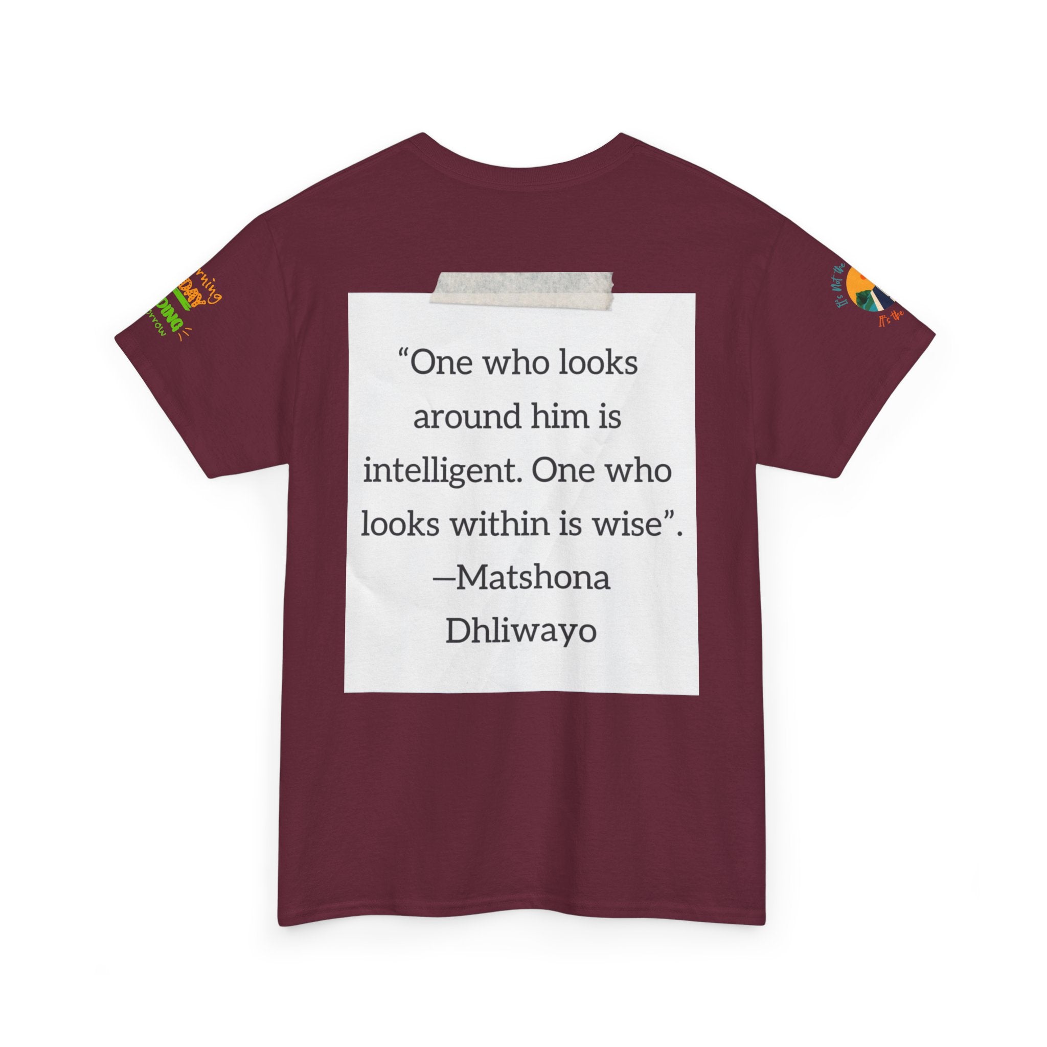 Spiritual Meditation Tee — Lotus Yoga Shirt with 'One who looks within is wise' Quote