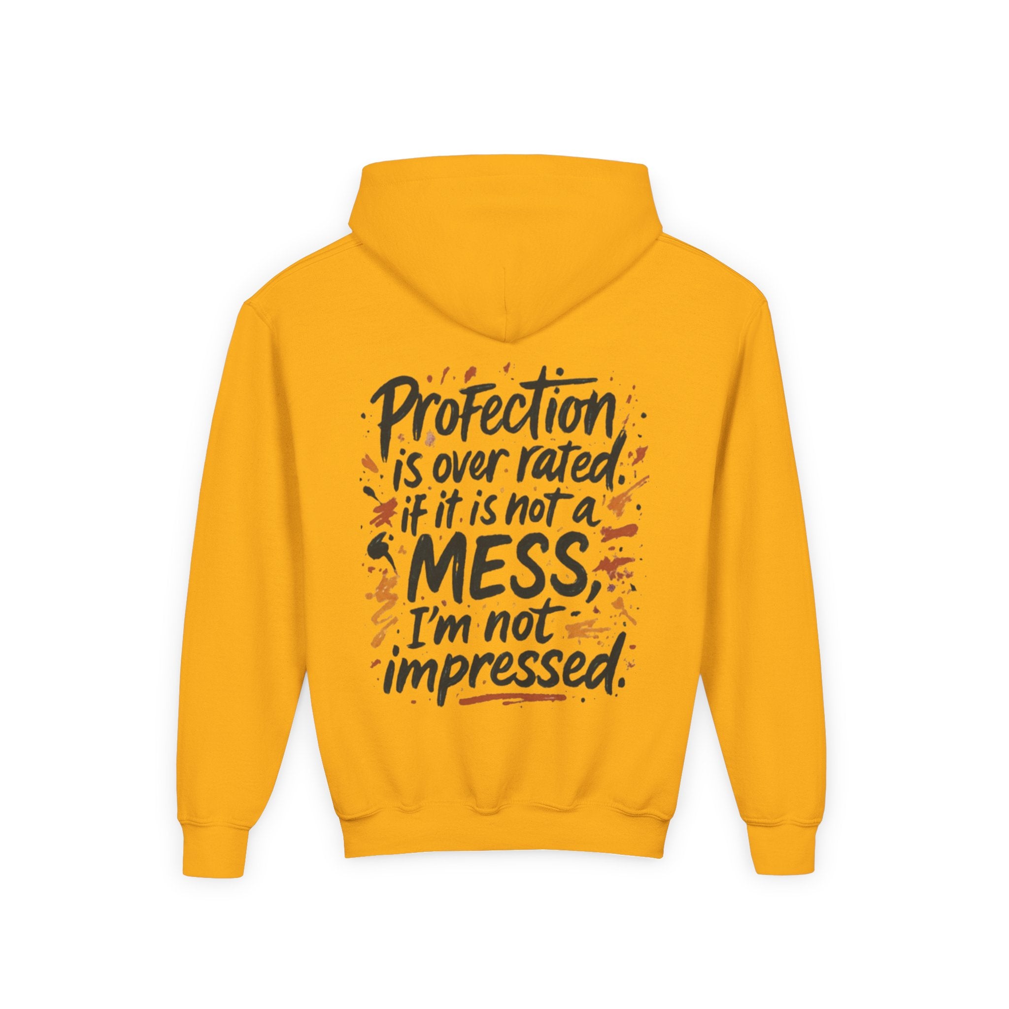 Youth Hoodie — "Children Messy Vibes" Graphic Hoodie (Back: "Profection is Overrated if It Is Not a Mess I'm not impressed")