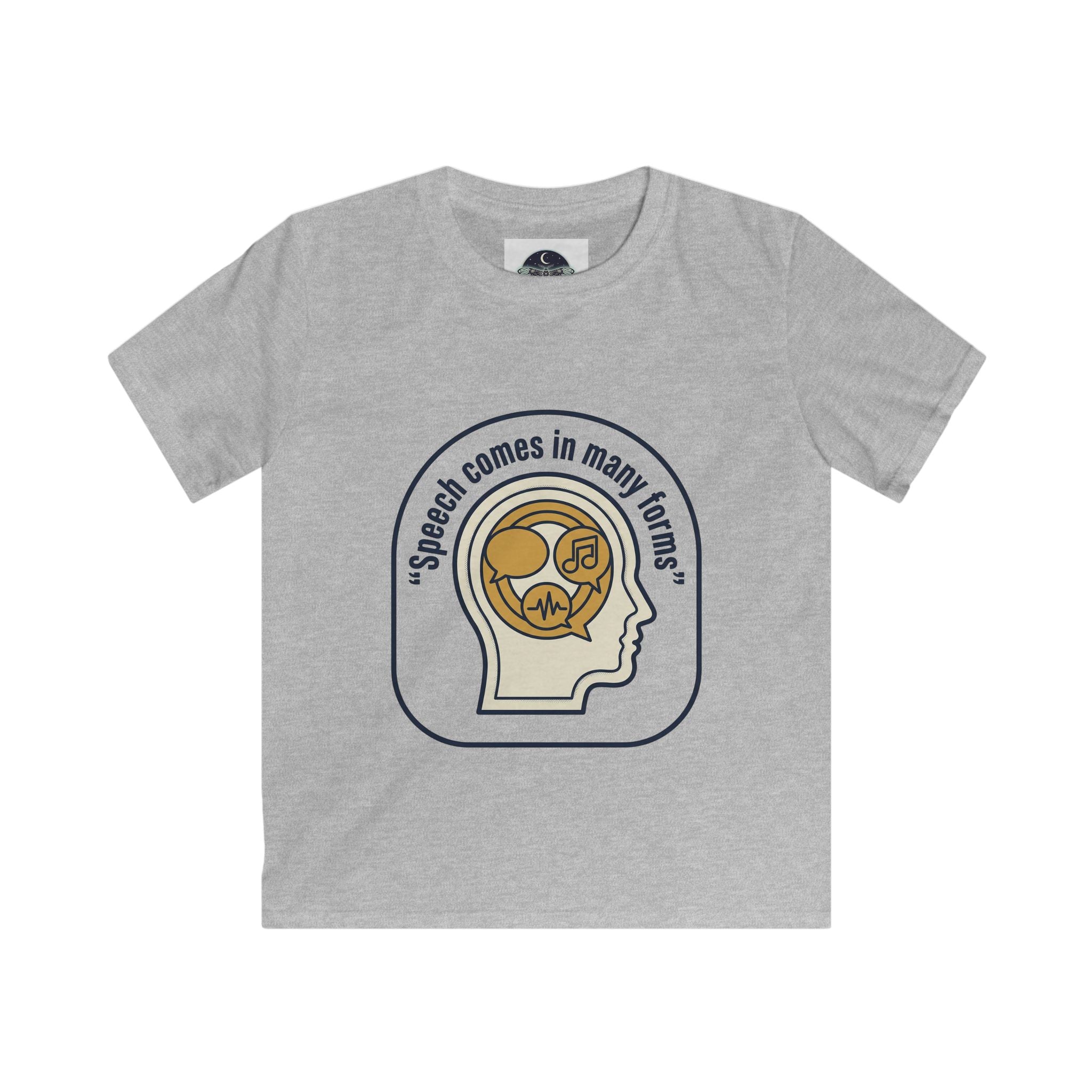 Kids T-Shirt — Autism Awareness "Speech Comes in Many Forms" (Different Not Less)
