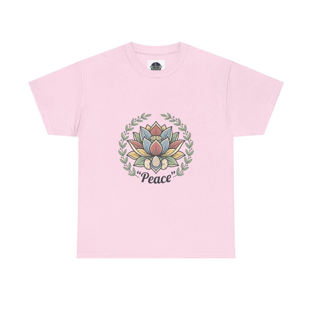 Peaceful Bunny “Hope to New Beginnings” Graphic Tee — Lotus & Floral Spiritual T-Shirt