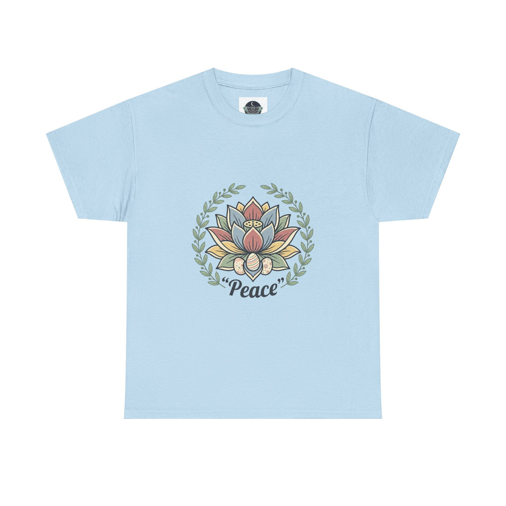 Peaceful Bunny “Hope to New Beginnings” Graphic Tee — Lotus & Floral Spiritual T-Shirt