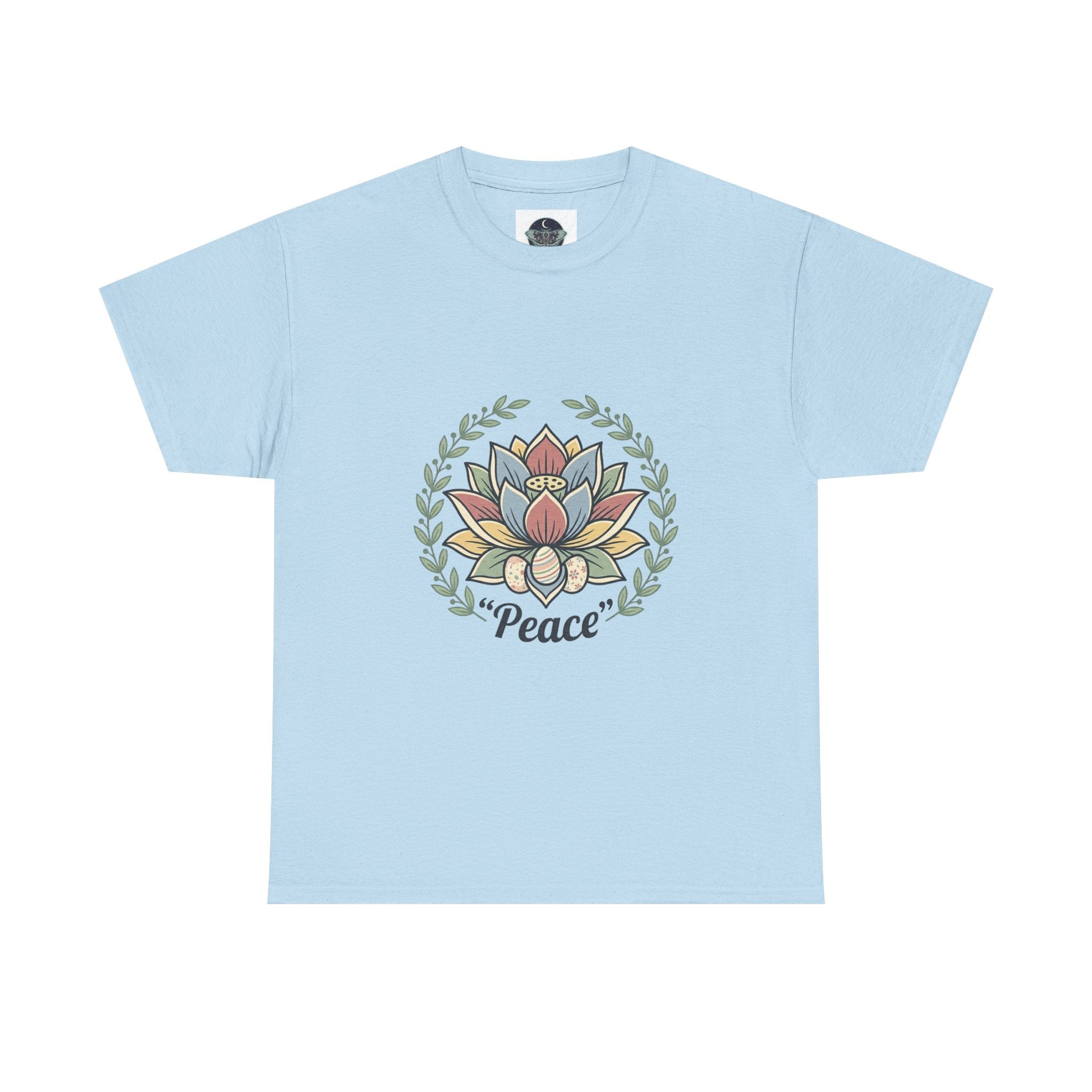 Peaceful Bunny “Hope to New Beginnings” Graphic Tee — Lotus & Floral Spiritual T-Shirt