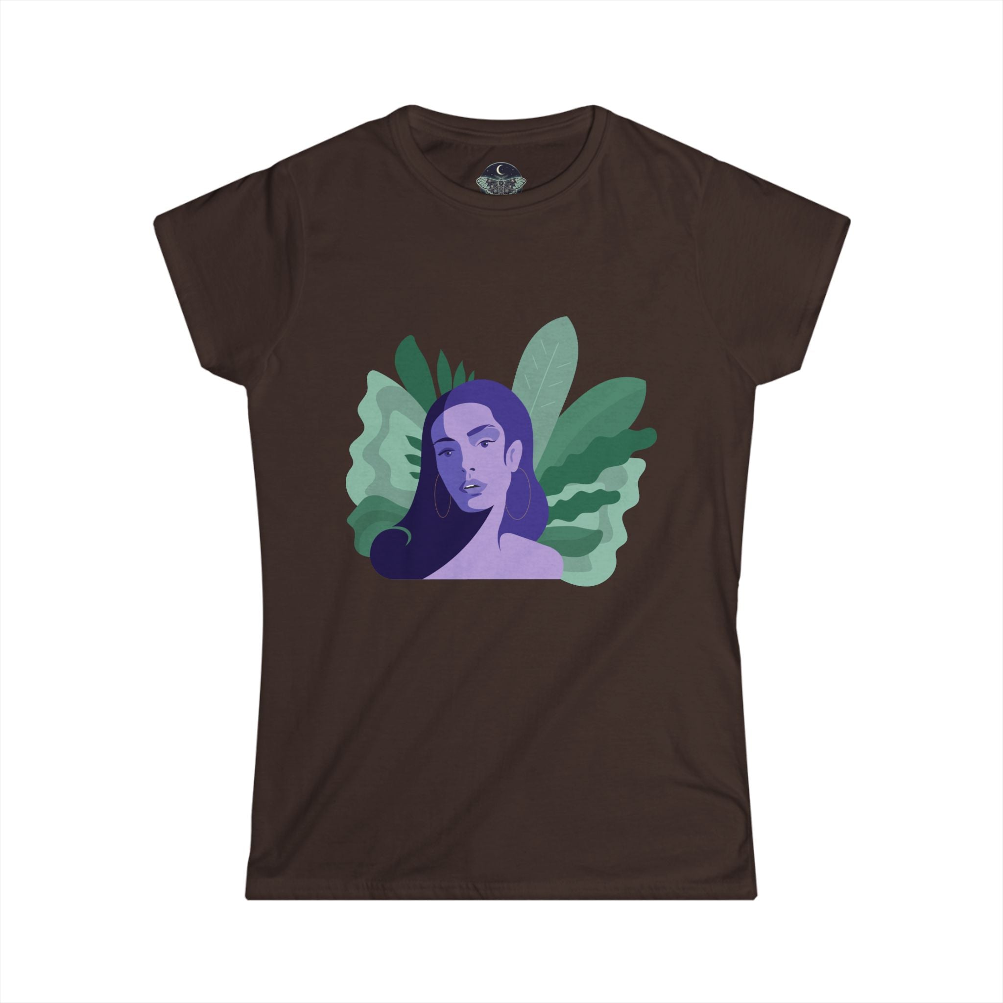 Feminist Graphic Tee — "Woman Up" Empowerment T-Shirt with Botanical Portrait
