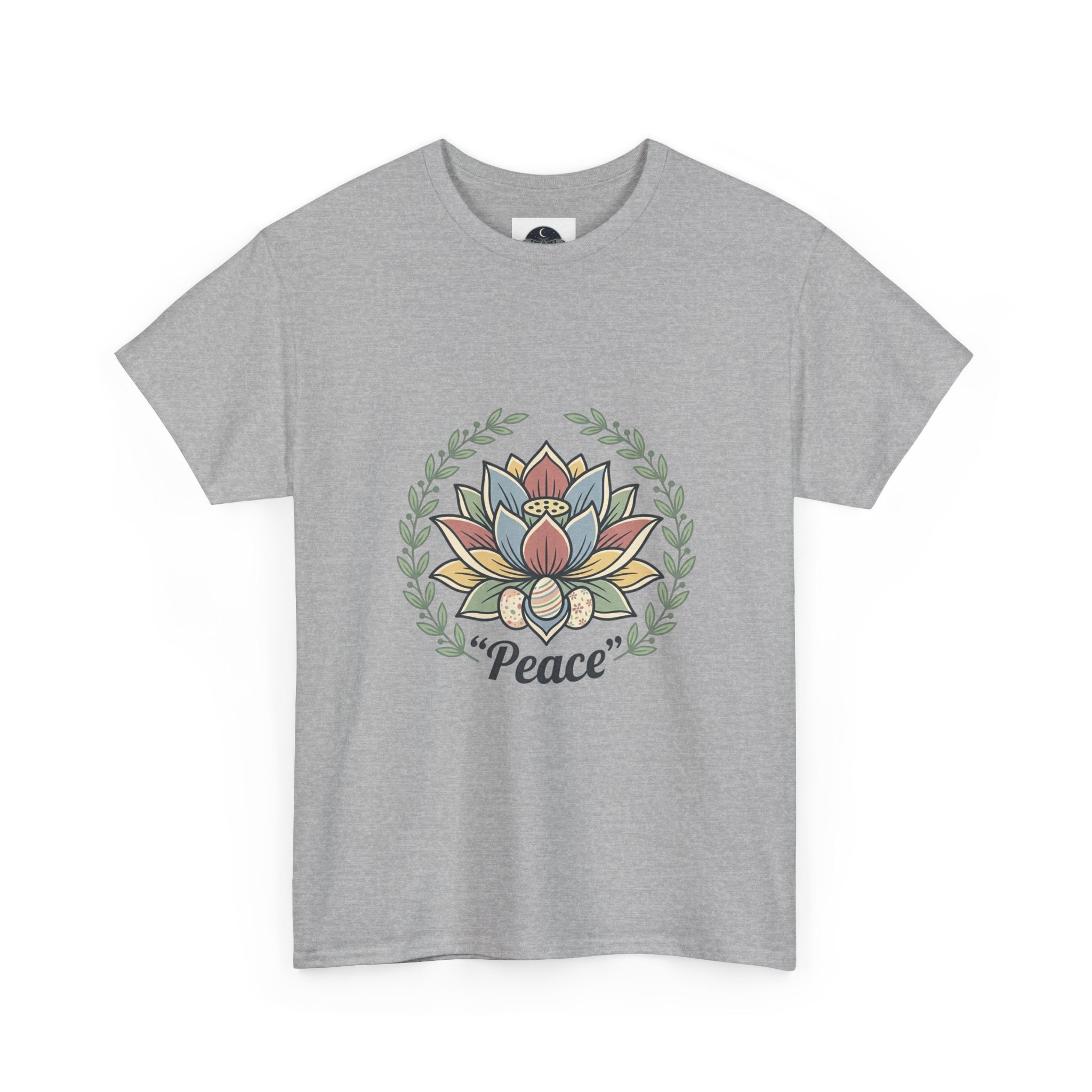 Peaceful Bunny “Hope to New Beginnings” Graphic Tee — Lotus & Floral Spiritual T-Shirt