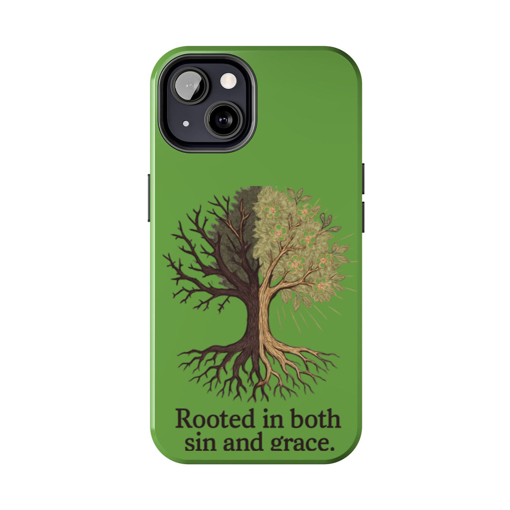 Rooted in Both Sin and Grace Tough Phone Case — Tree of Life Christian Phone Cover