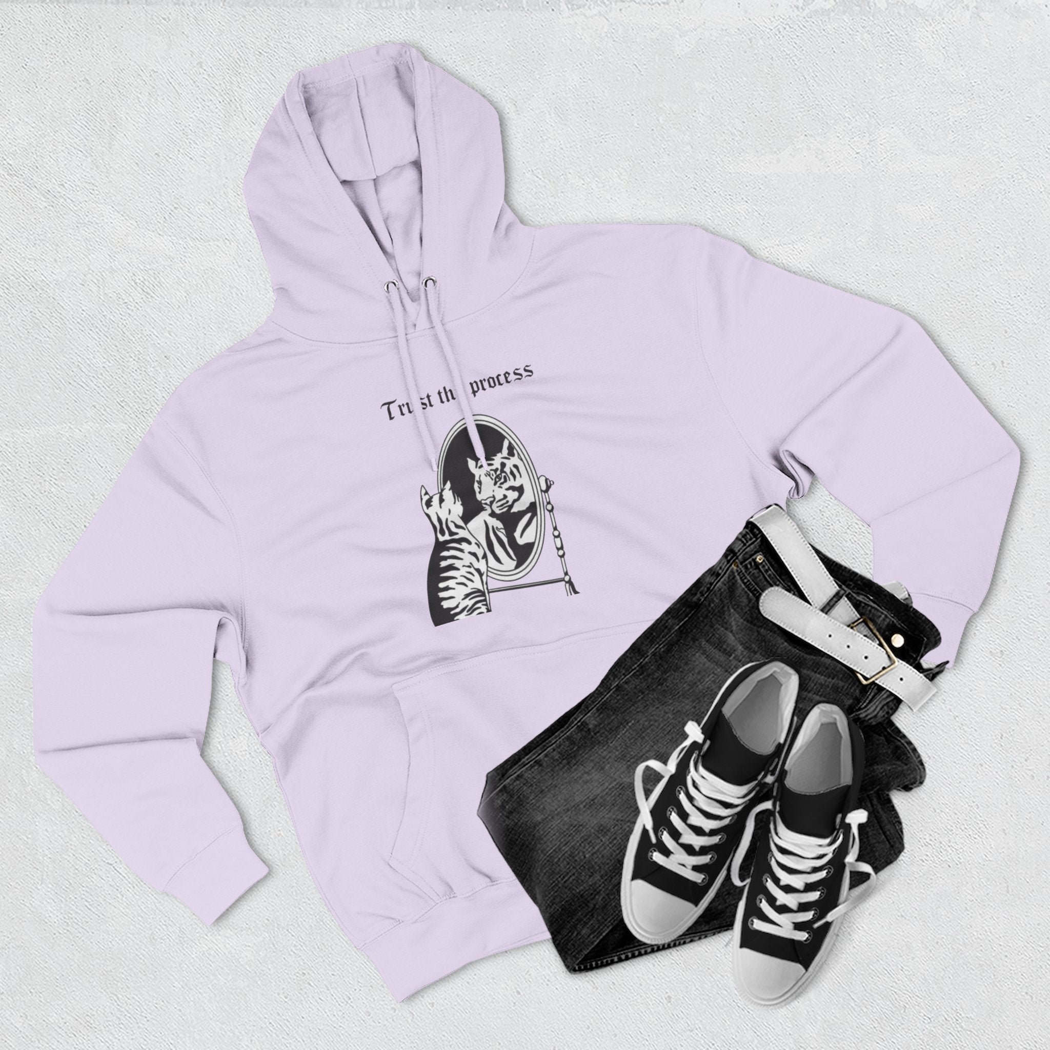 An inspiring comfy Fleece Hoodie — Three-Panel Pullover