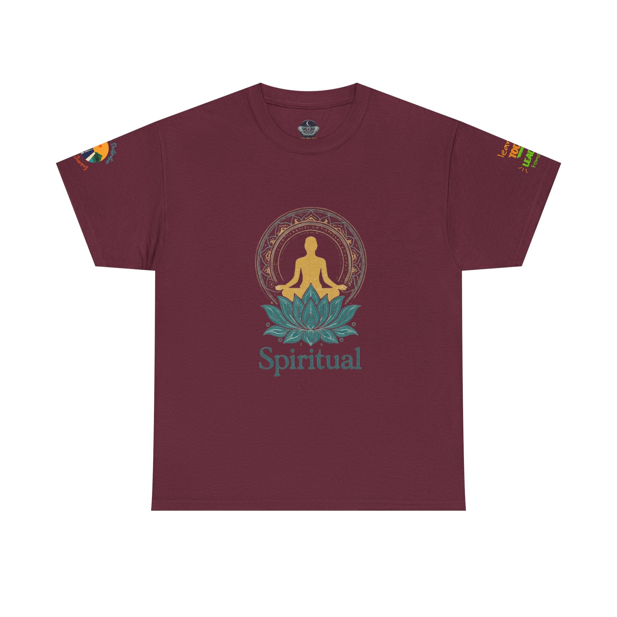 Spiritual Meditation Tee — Lotus Yoga Shirt with 'One who looks within is wise' Quote