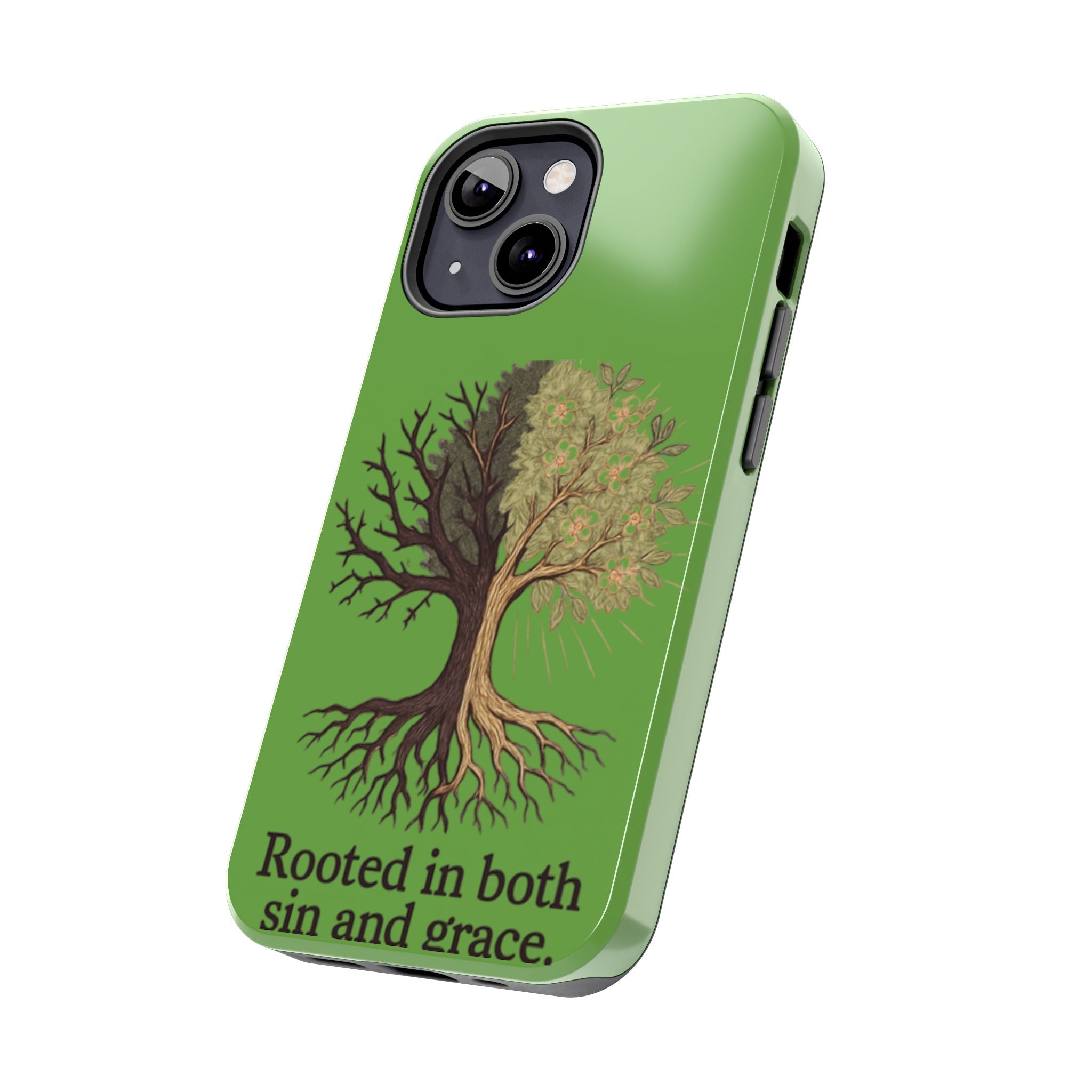 Rooted in Both Sin and Grace Tough Phone Case — Tree of Life Christian Phone Cover
