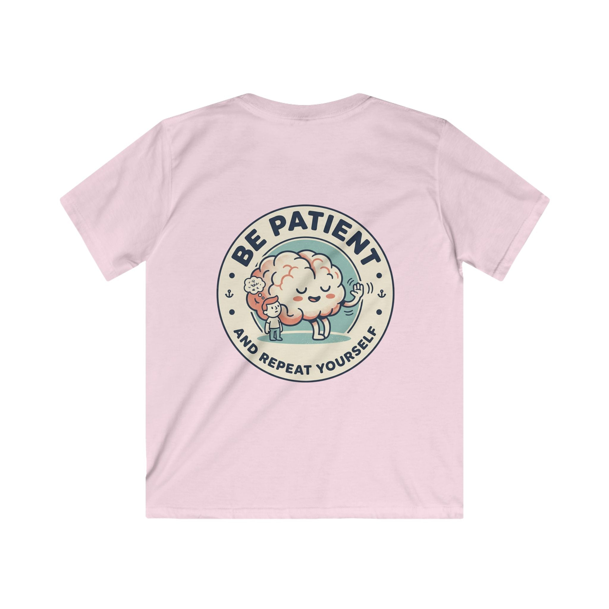 Kids ADHD Awareness Tee — 'Be Patient and Repeat Yourself' Kids T-Shirt