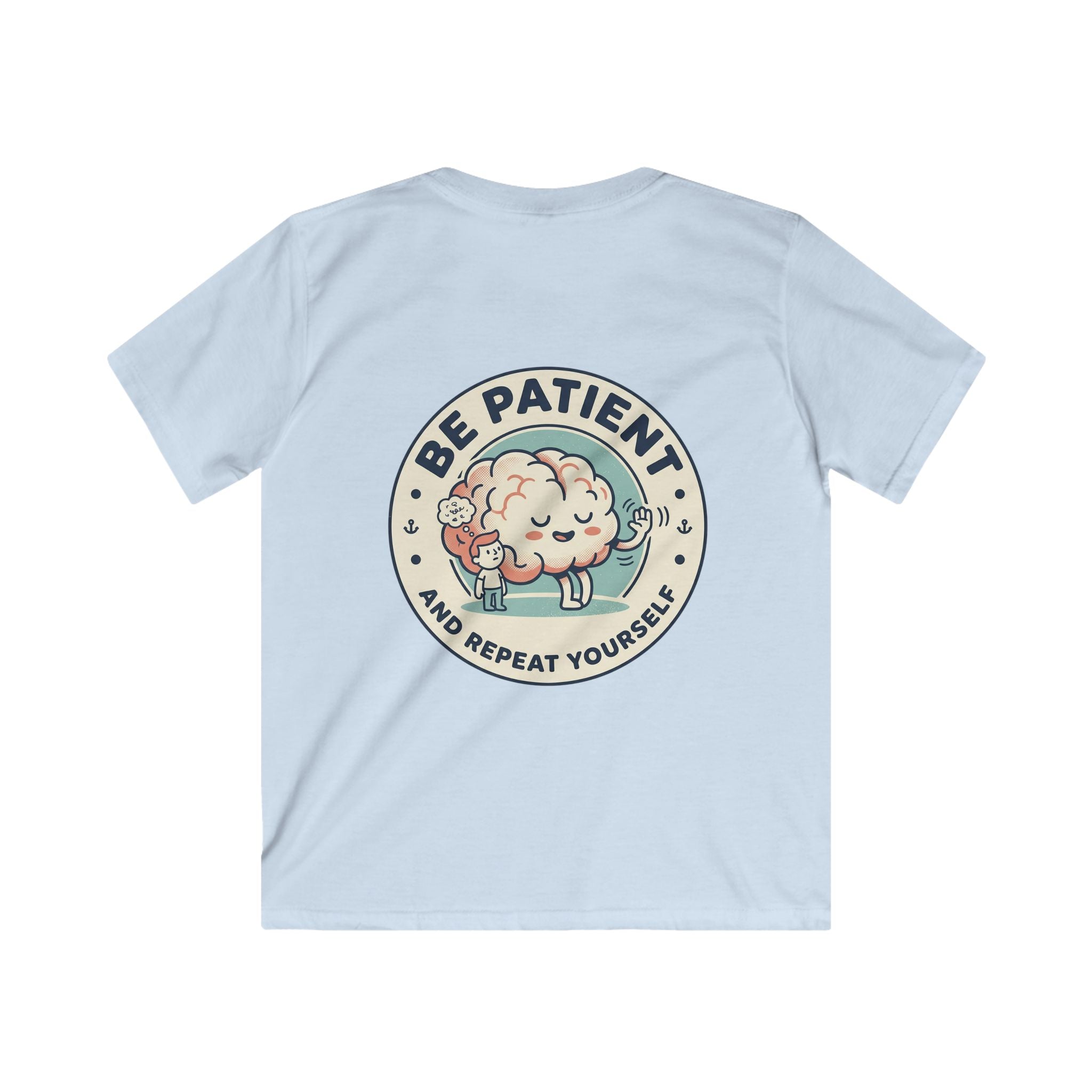 Kids ADHD Awareness Tee — 'Be Patient and Repeat Yourself' Kids T-Shirt