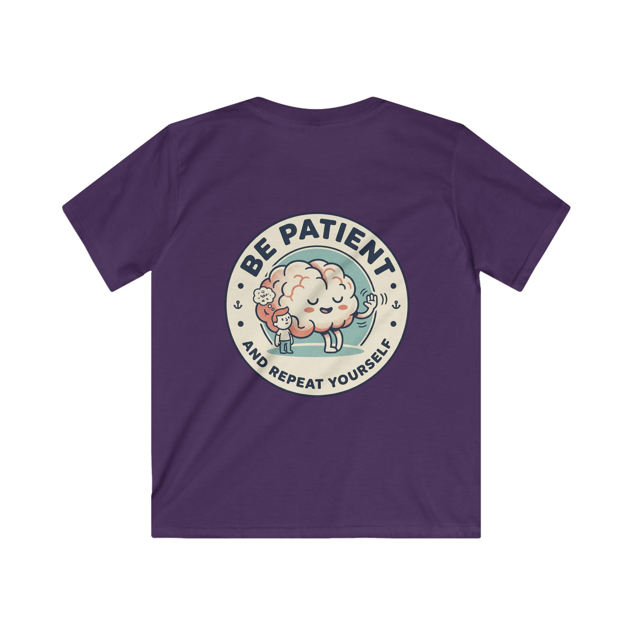 Kids ADHD Awareness Tee — 'Be Patient and Repeat Yourself' Kids T-Shirt