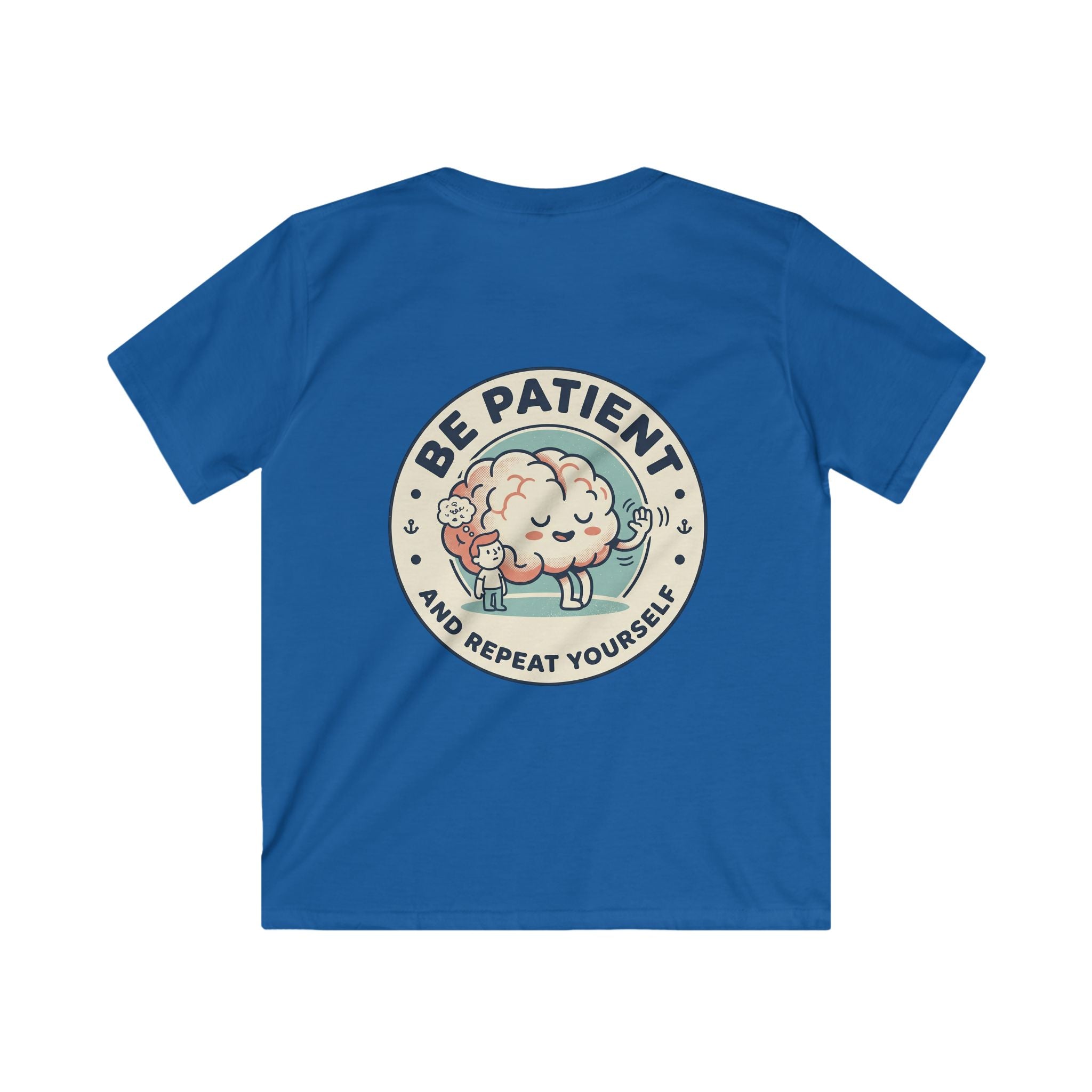 Kids ADHD Awareness Tee — 'Be Patient and Repeat Yourself' Kids T-Shirt