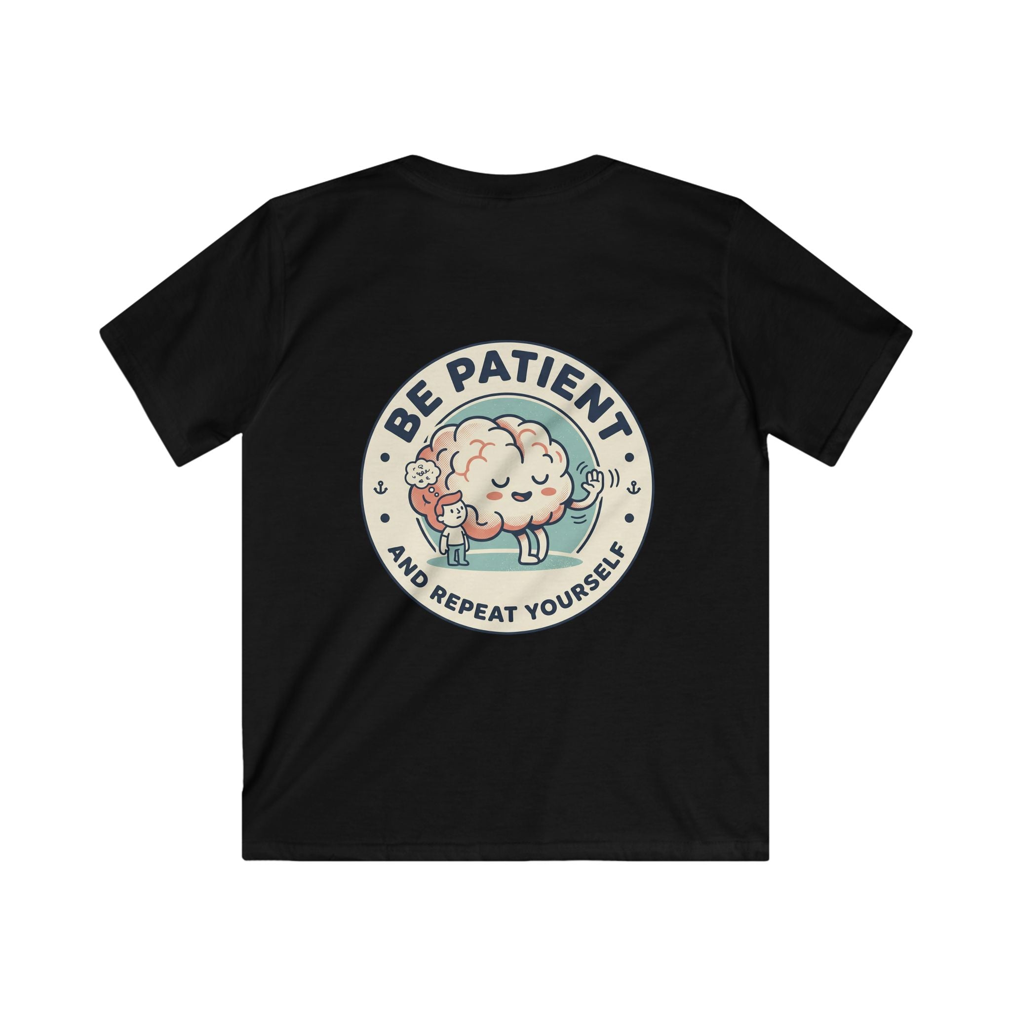 Kids ADHD Awareness Tee — 'Be Patient and Repeat Yourself' Kids T-Shirt