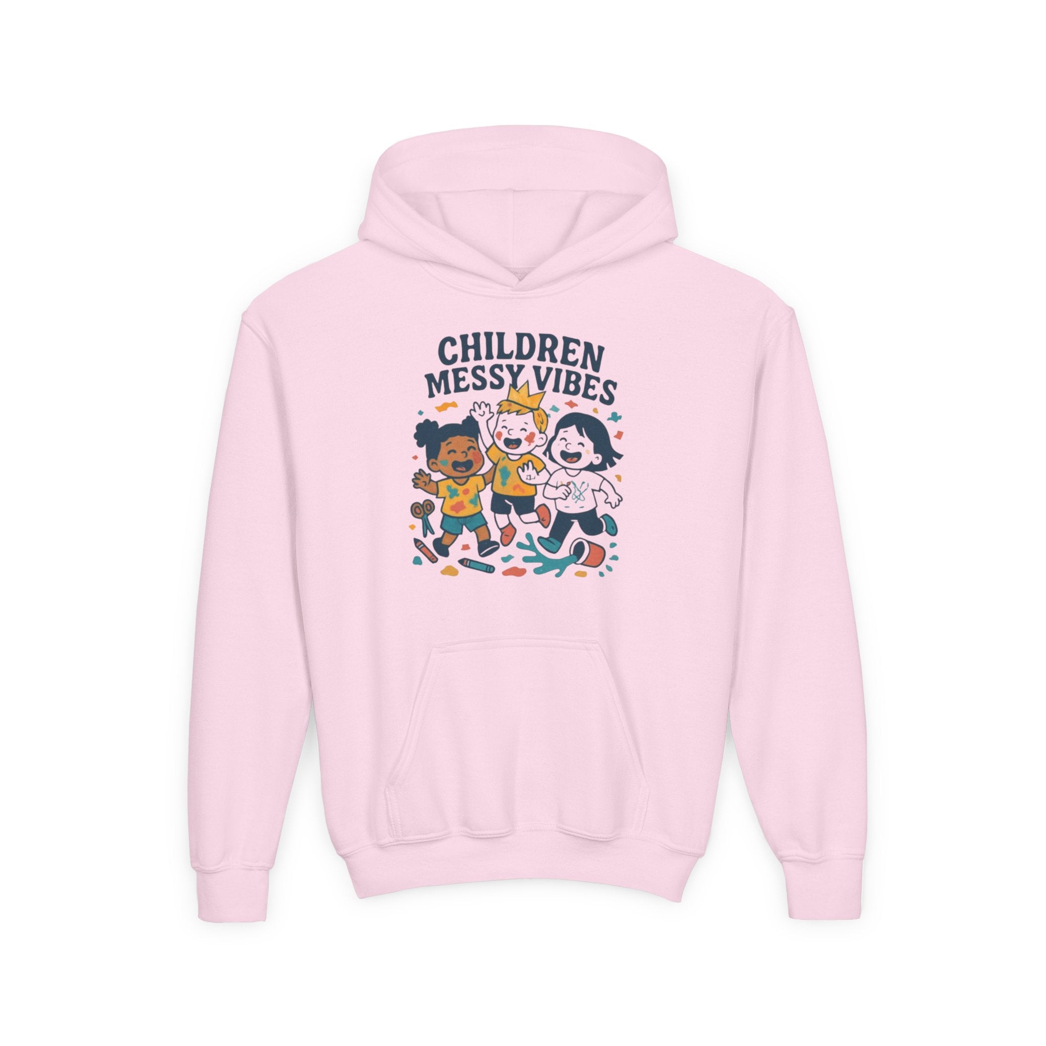 Youth Hoodie — "Children Messy Vibes" Graphic Hoodie (Back: "Profection is Overrated if It Is Not a Mess I'm not impressed")