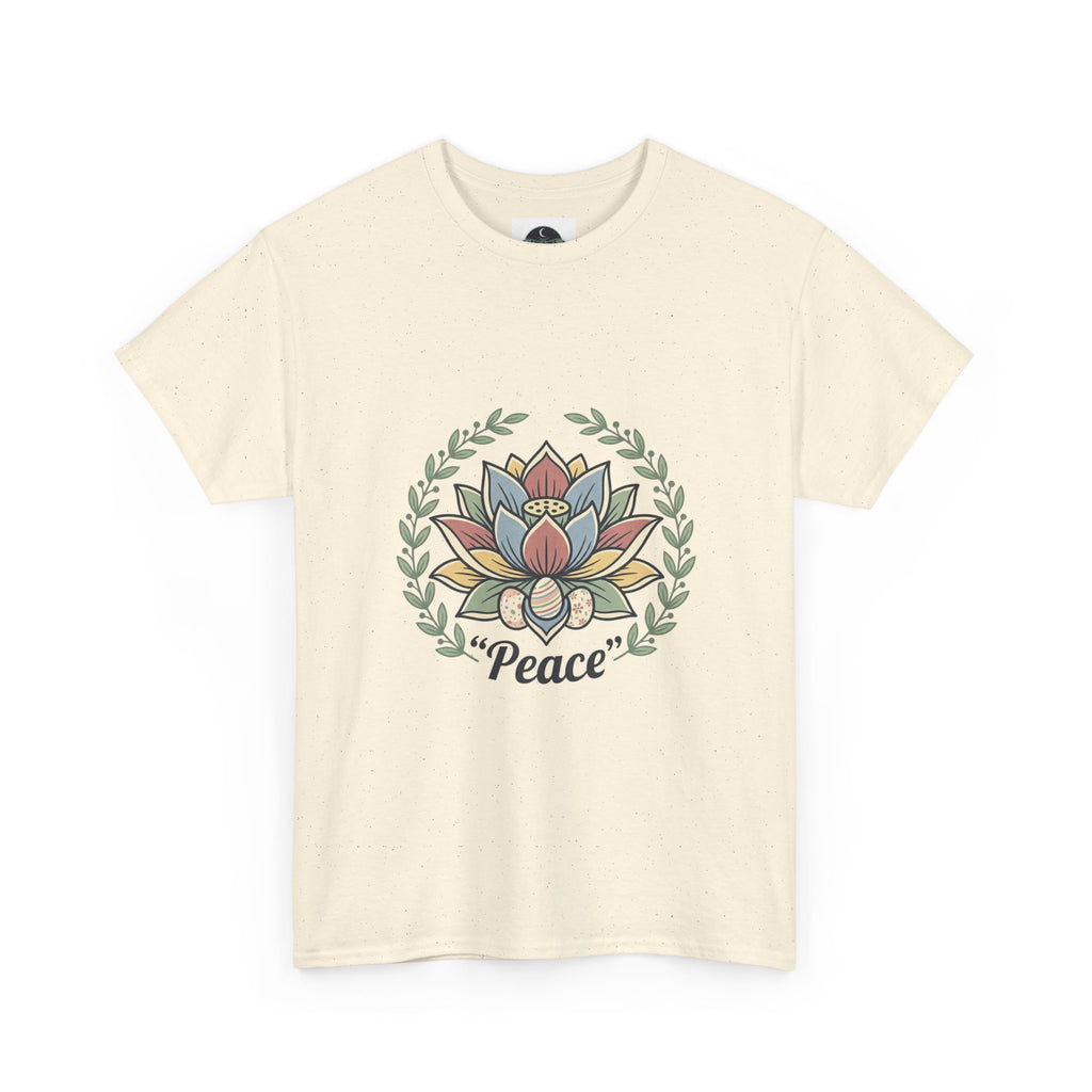 Peaceful Bunny “Hope to New Beginnings” Graphic Tee — Lotus & Floral Spiritual T-Shirt
