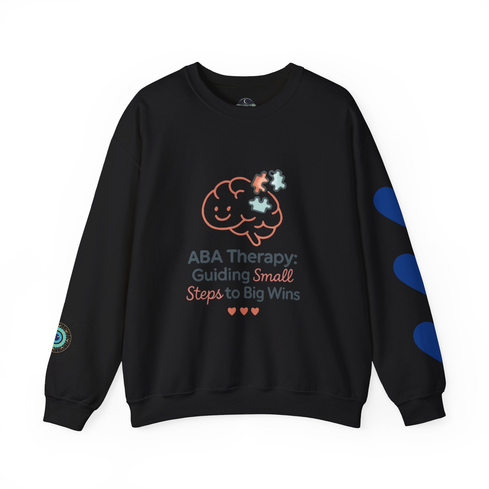 ABA Therapy Crewneck Sweatshirt – "Guiding Small Steps to Big Wins" | Progress Over Perfection