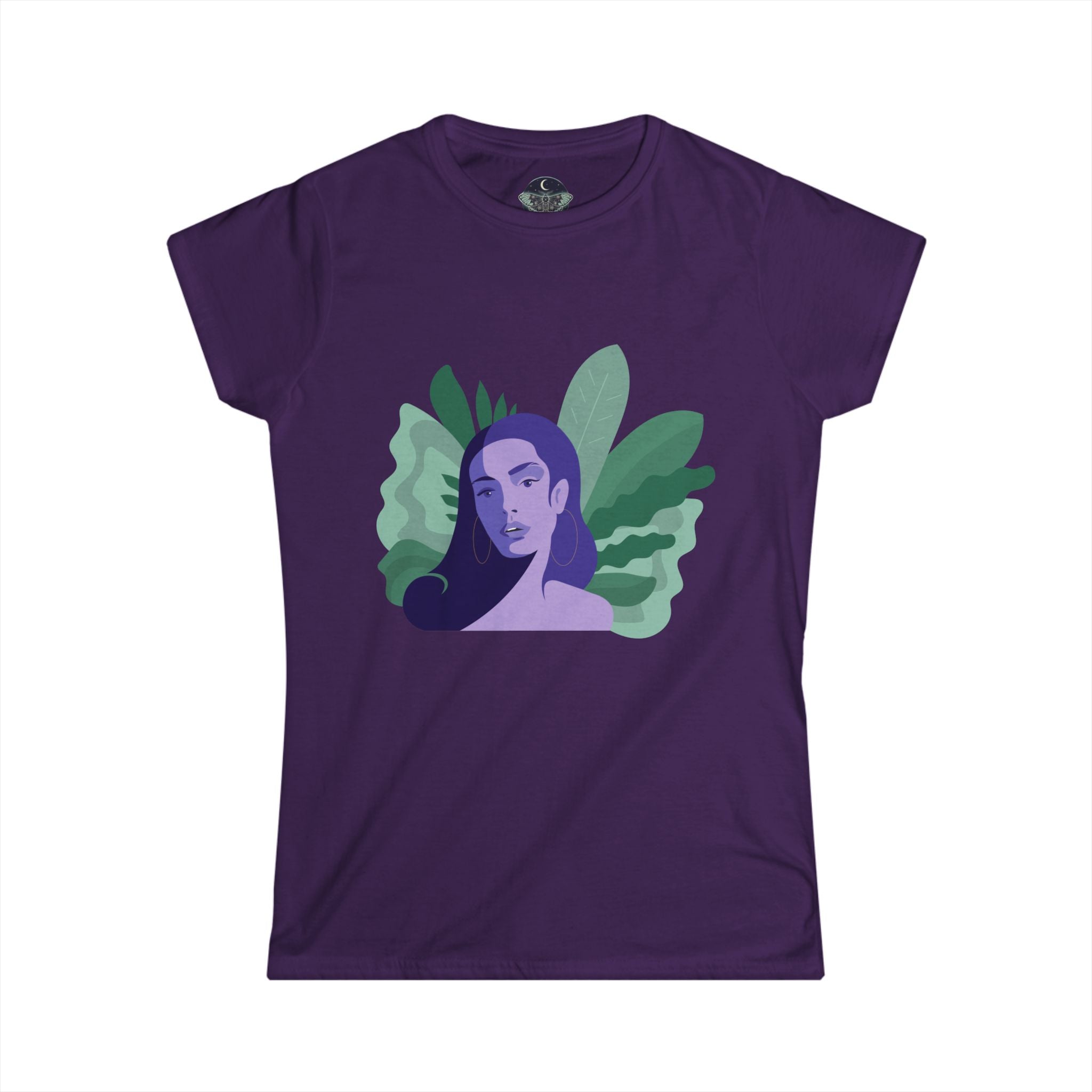 Feminist Graphic Tee — "Woman Up" Empowerment T-Shirt with Botanical Portrait