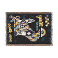 Autism Awareness Puzzle Cat Woven Blanket — You’re Not Alone Throw