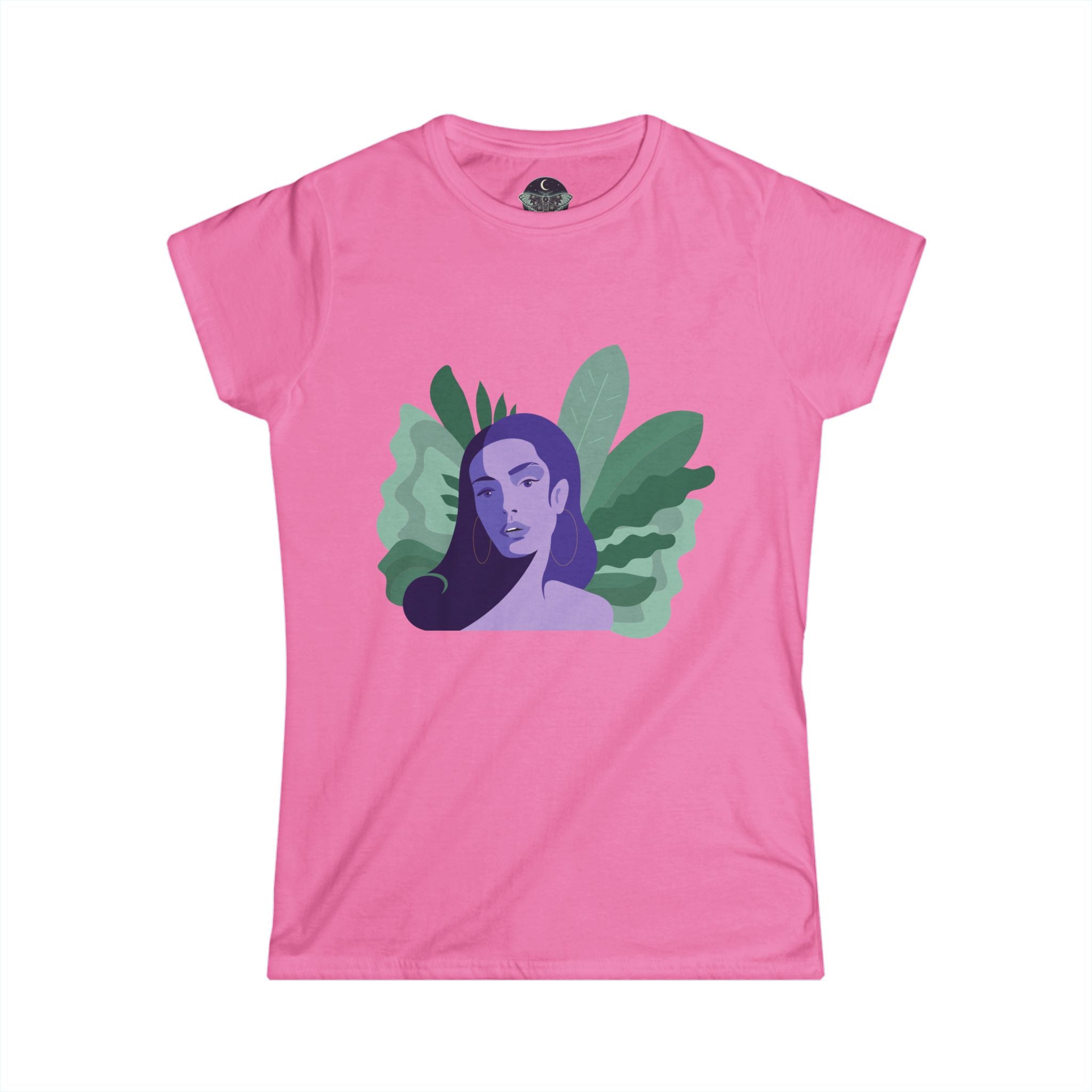 Feminist Graphic Tee — "Woman Up" Empowerment T-Shirt with Botanical Portrait